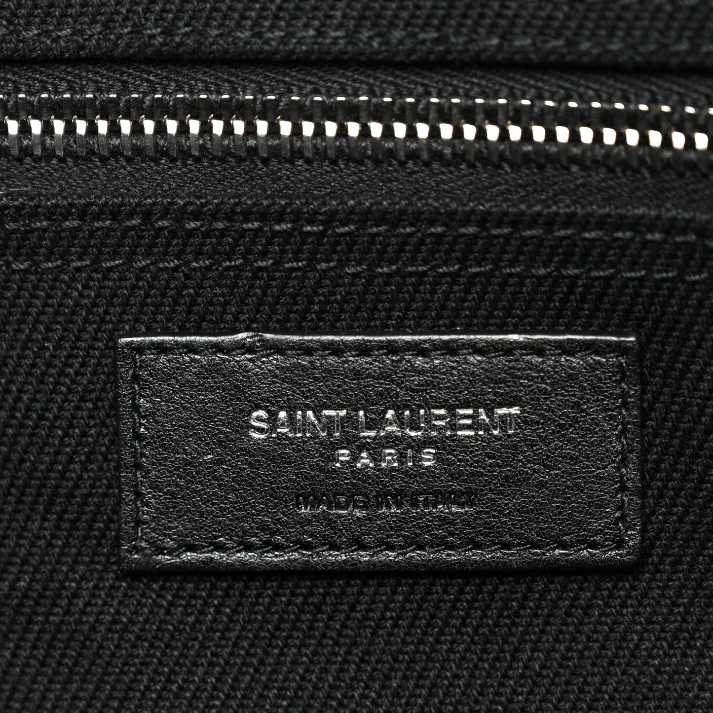 Linen Calfskin Rive Gauche Tote Black