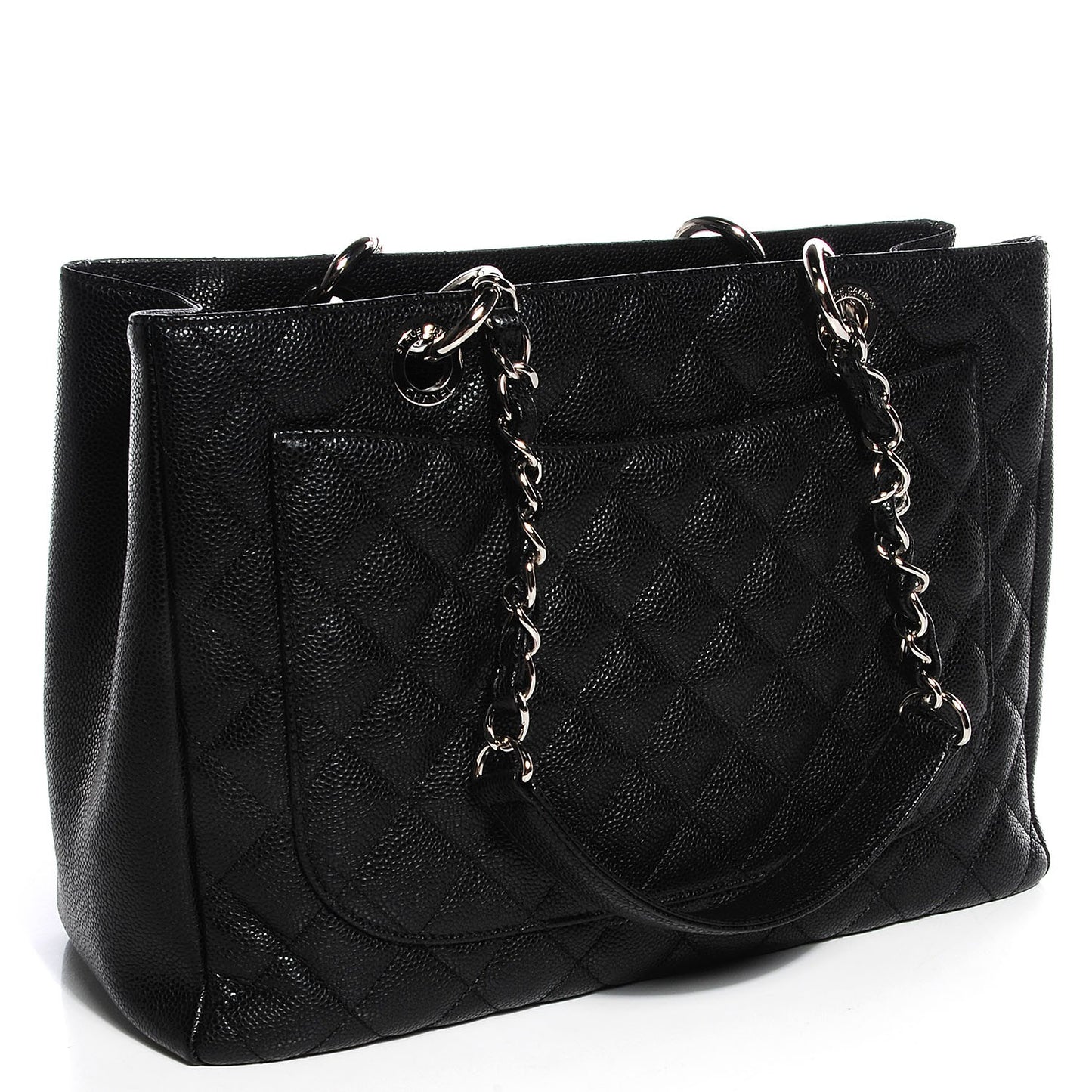Caviar Quilted Grand Shopping Tote GST Black