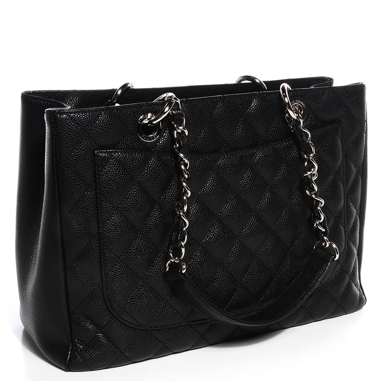 Chanel Caviar Quilted Grand Shopping Tote GST Black 3 of 7