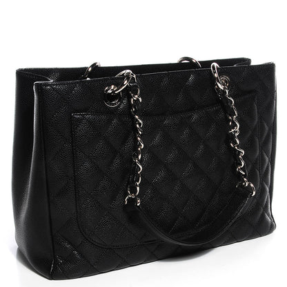 Chanel Caviar Quilted Grand Shopping Tote GST Black 3 of 7