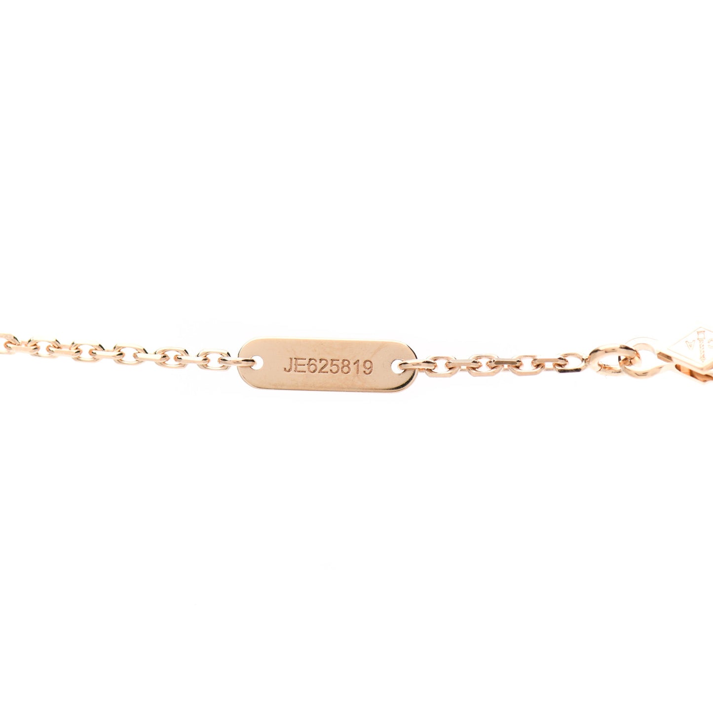 18K Rose Gold Diamond Black Onyx Vintage Alhambra Pendant Necklace