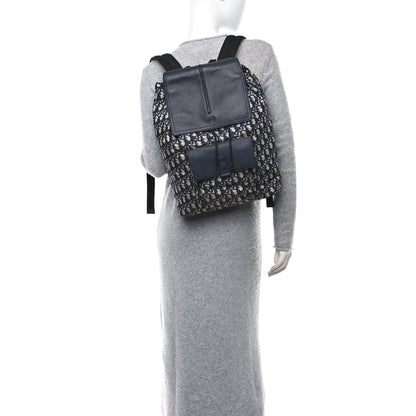 Christian Dior Technical Fabric Oblique Motion Backpack Blue 2 of 10