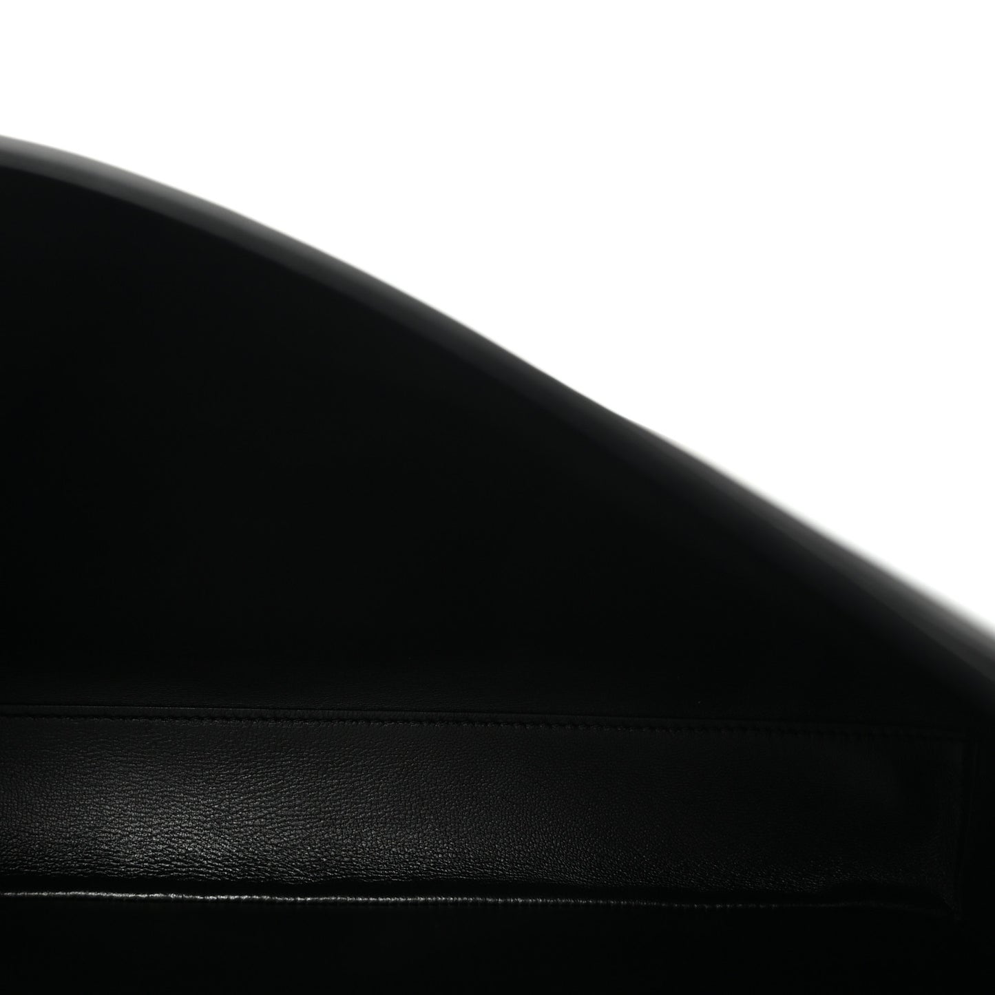 Satinated Calfskin Large 16 Top Handle Bag Black