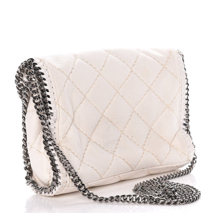 Stella McCartney Shaggy Deer Quilted Mini Falabella Fold Over Tote Chalk 3 of 17