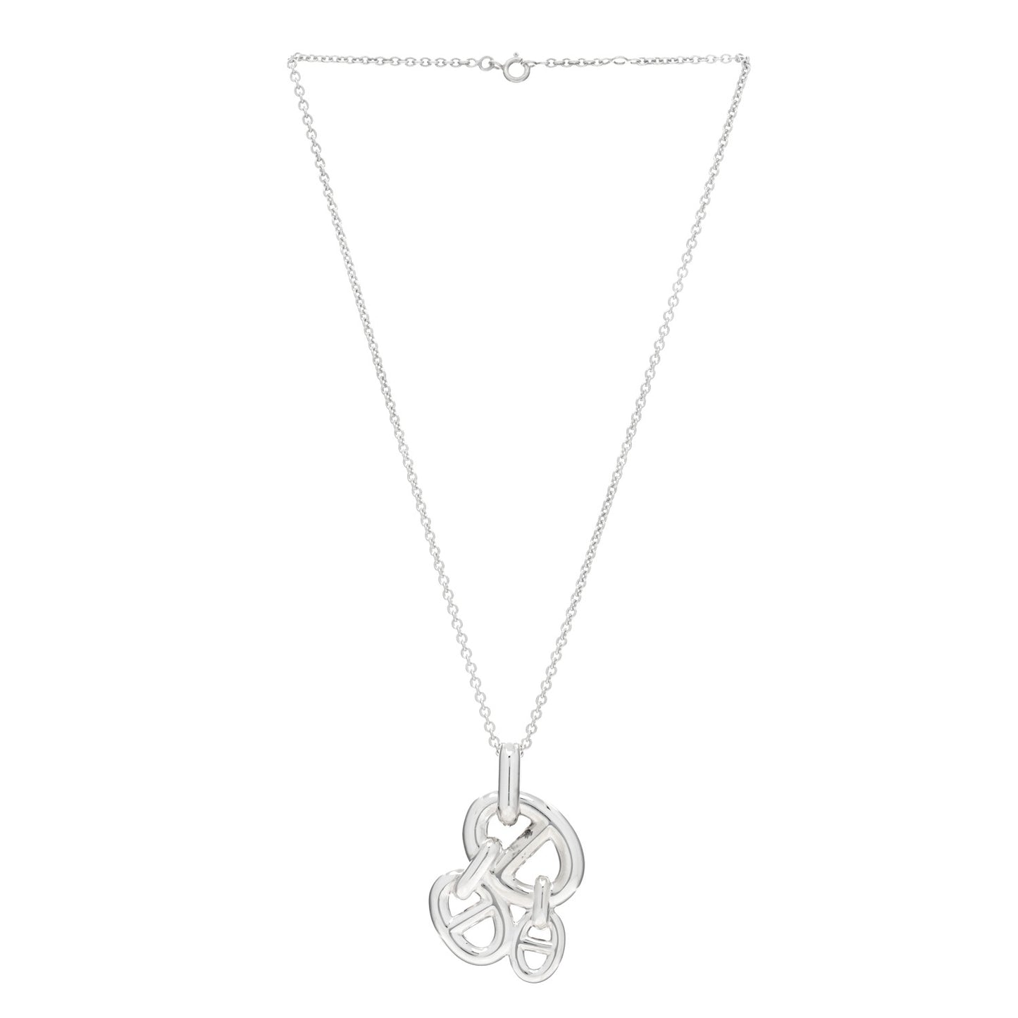 Sterling Silver Amulette Chaine d'Ancre Enchaine Pendant Necklace