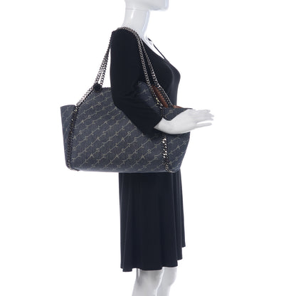 Stella McCartney Denim Alter Nappa Logo Falabella Reversible Tote Navy 2 of 8