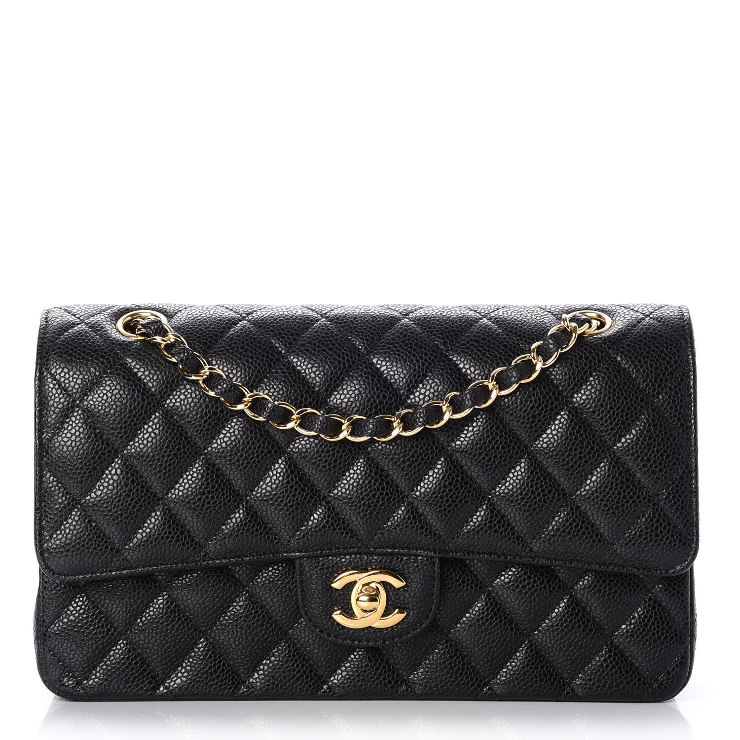 Chanel Caviar Quilted Medium Double Flap Black 1 of 9