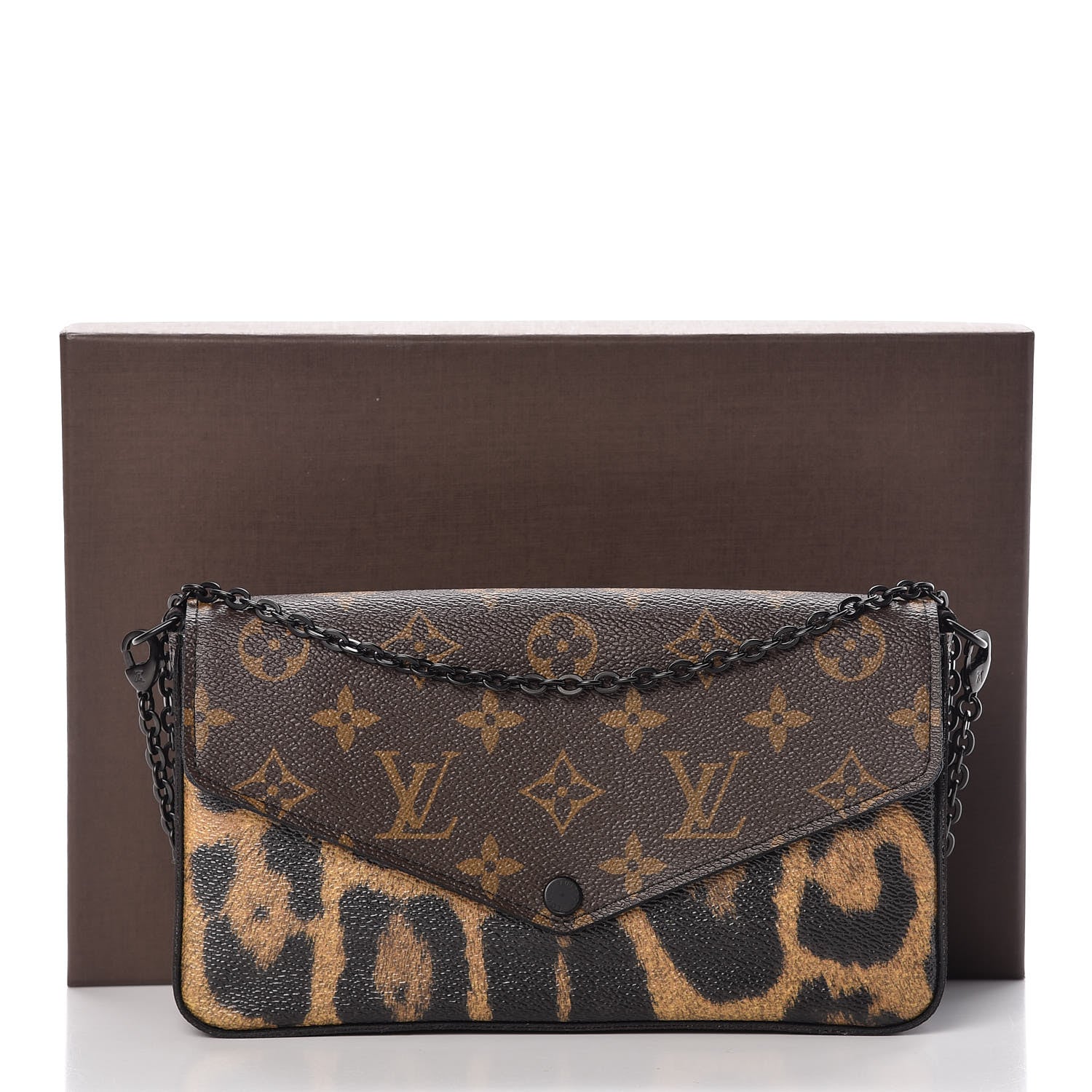 Louis Vuitton Monogram Animal Print Pochette Felicie Chain Wallet 10 of 10