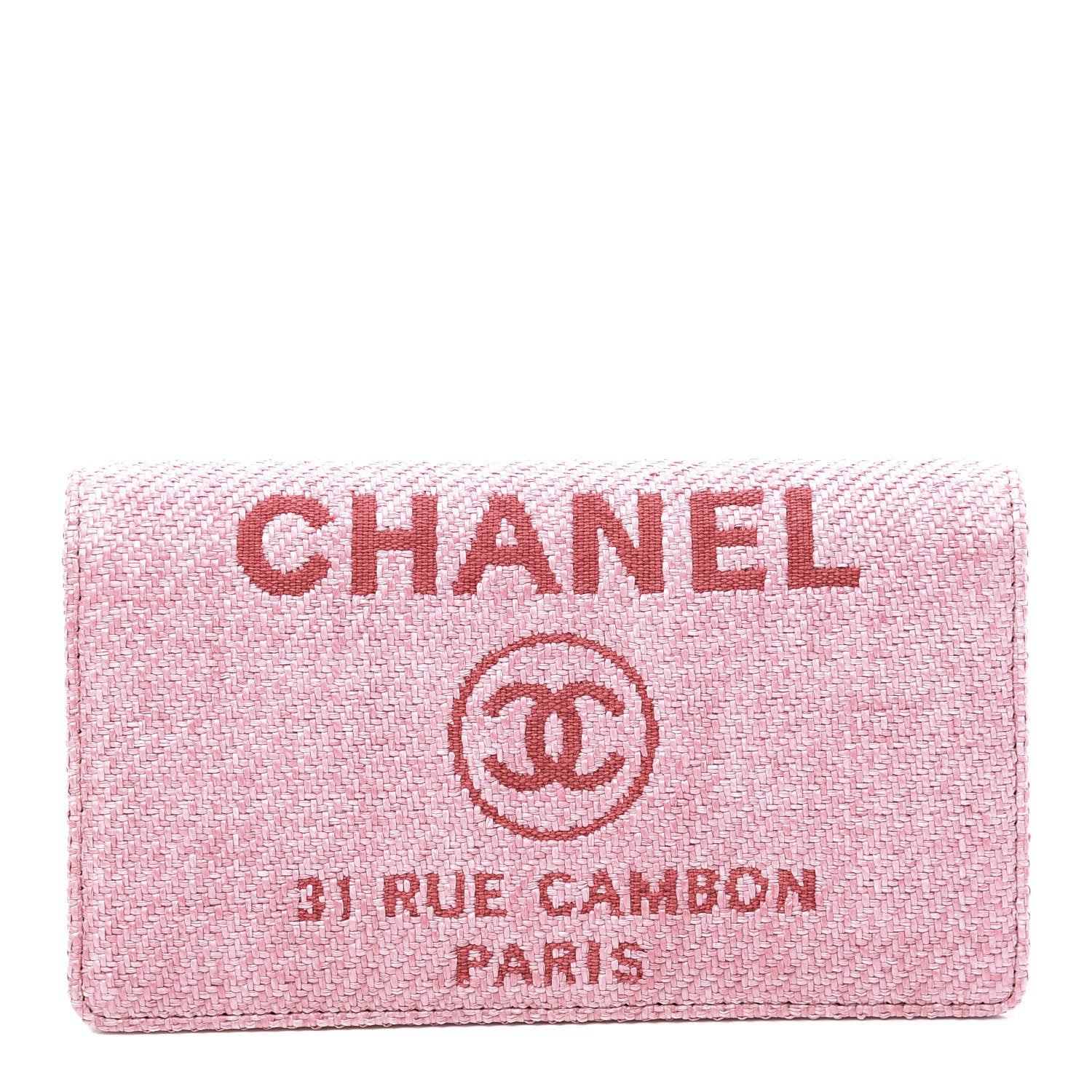 Chanel Canvas Deauville Small Wallet Pink 1 of 9