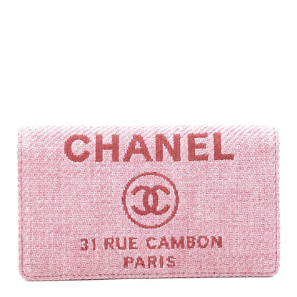 Chanel Canvas Deauville Small Wallet Pink 1 of 9