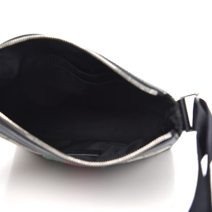 Gucci GG Supreme Monogram Web Messenger Bag Black 5 of 10