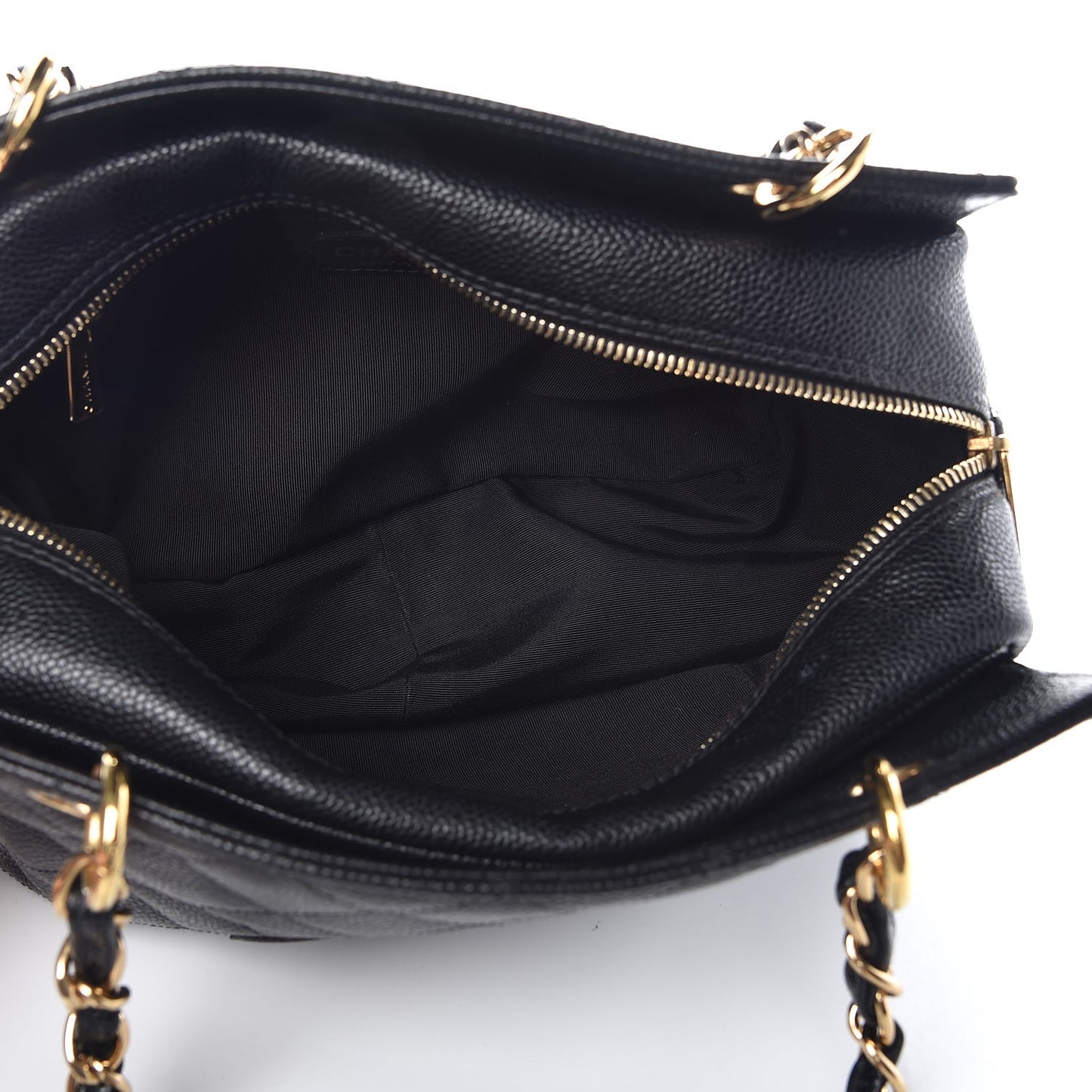 Caviar Quilted Petit Timeless Tote PTT Black