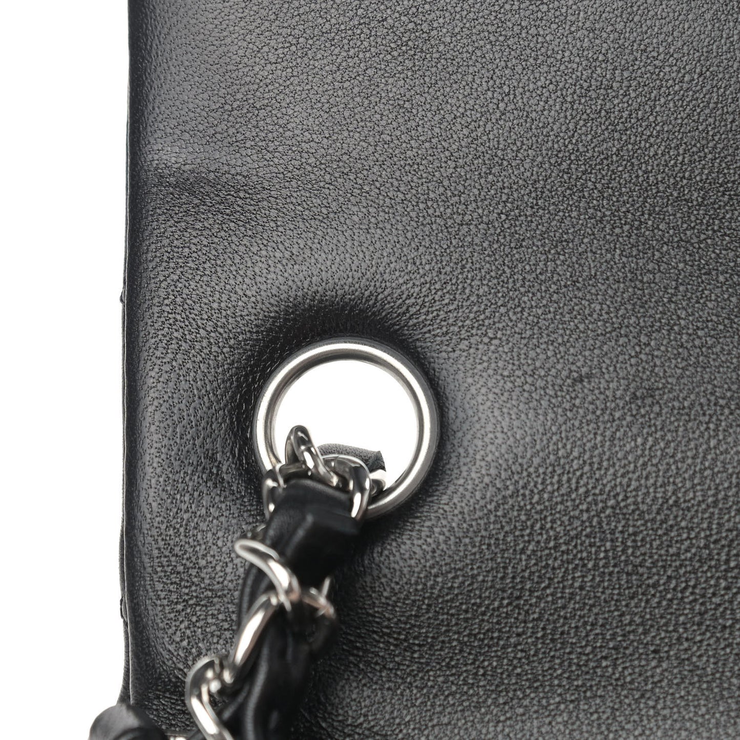 Lambskin Quilted Mini Rectangular Flap Black