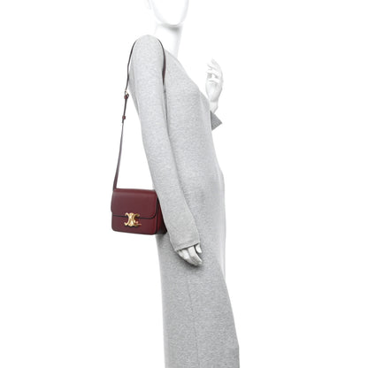 Celine Shiny Calfskin Teen Triomphe Light Burgundy 2 of 10