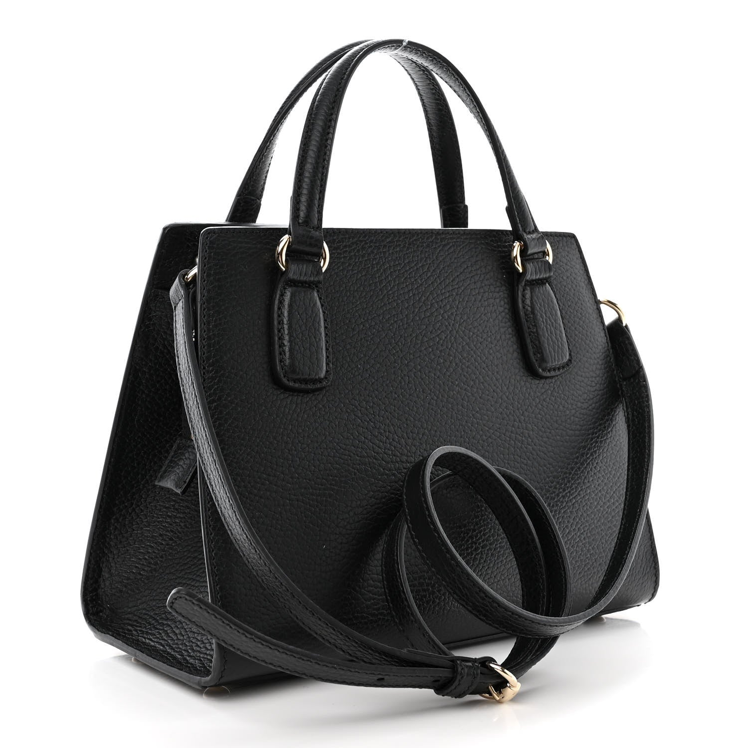 Gucci Dollar Calfskin Medium Soho Top Handle Satchel Black 3 of 11