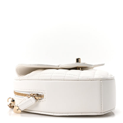 Chanel Lambskin Quilted CC In Love Heart Bag White 4 of 11