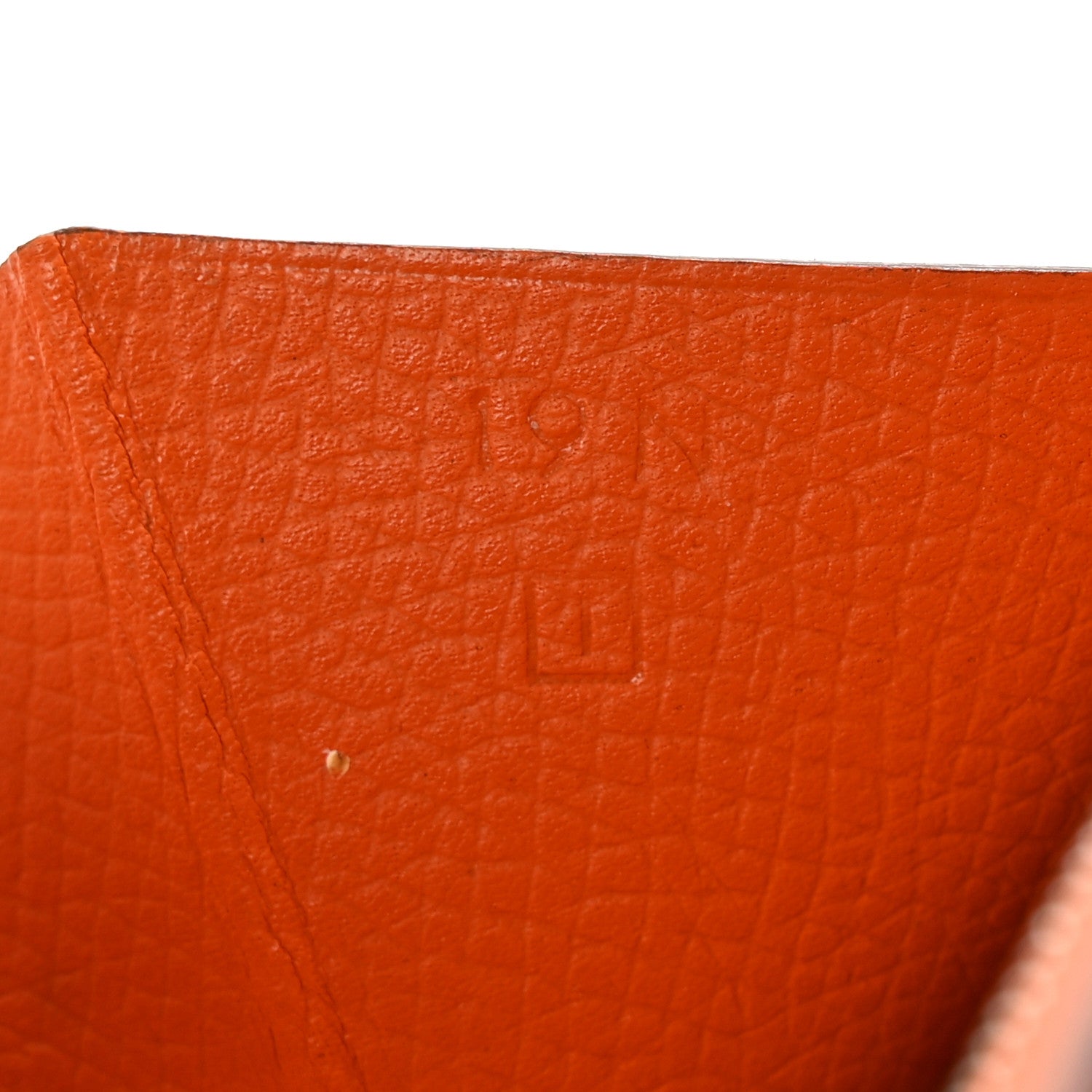 Hermes Epsom Bearn Gusset Wallet Orange 7 of 11