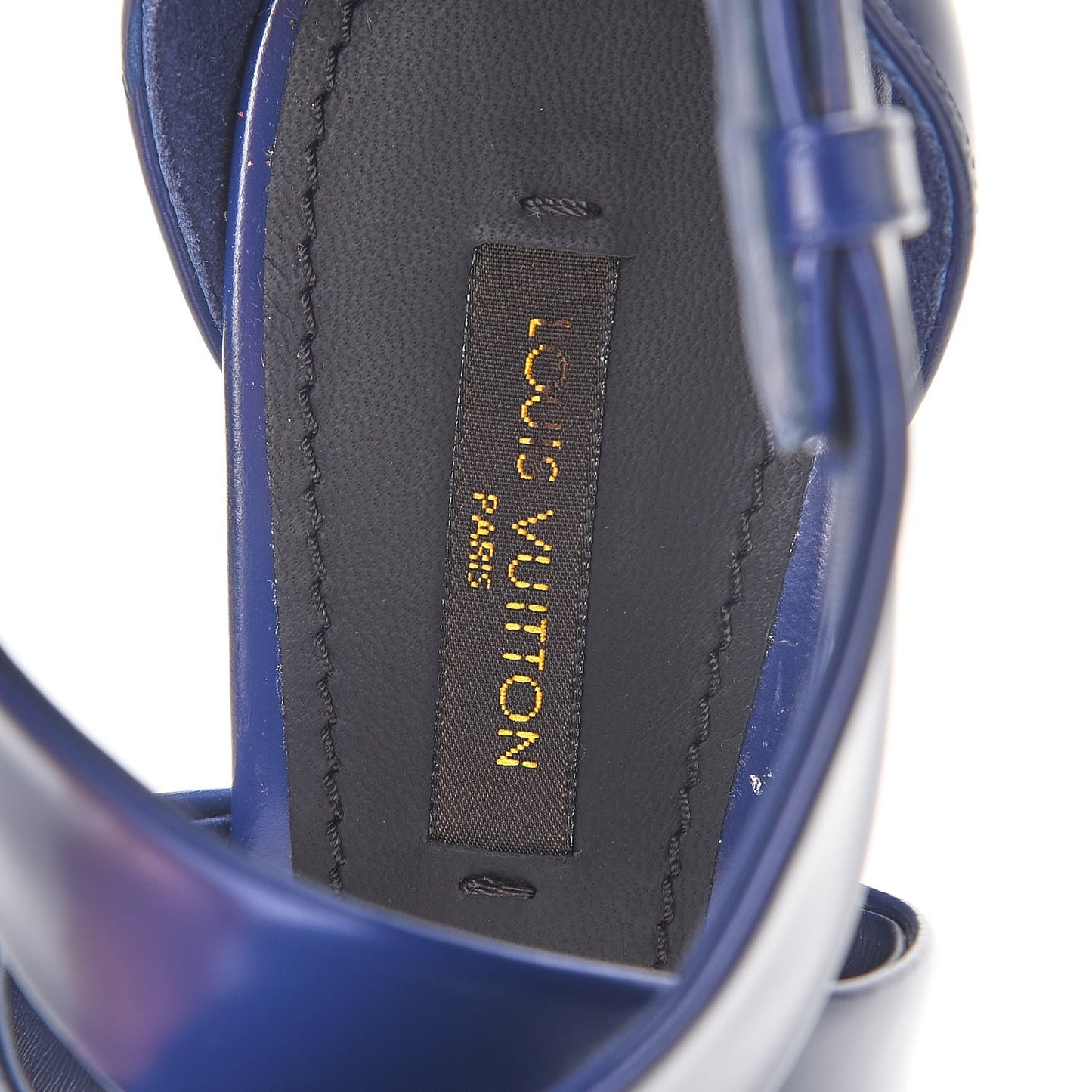 Calfskin Westbound Sandal 36.5 Blue Nuit