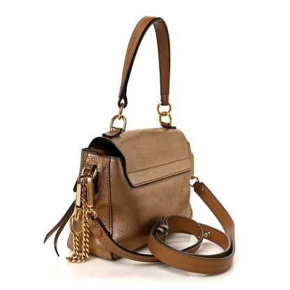 Chloe Metallic Calfskin Mini Faye Day Shoulder Bag Gold 3 of 12