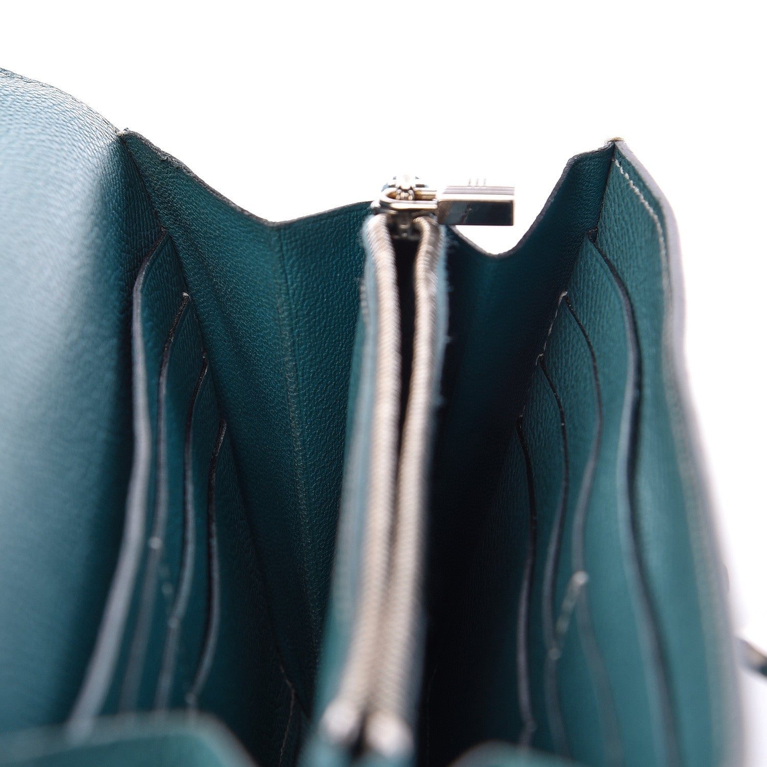 Hermes Epsom Kelly Longue Wallet Blue Jean 12 of 26