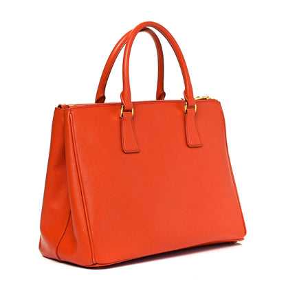 Prada Saffiano Medium Galleria Double Zip Tote Papaya 3 of 11