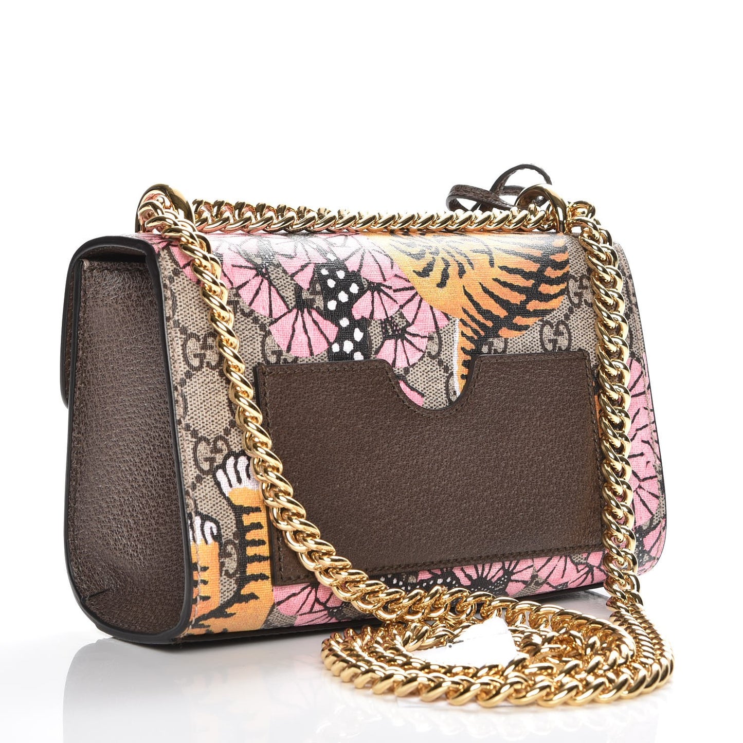 GG Supreme Monogram Bengal Small Padlock Shoulder Bag Beige Pink