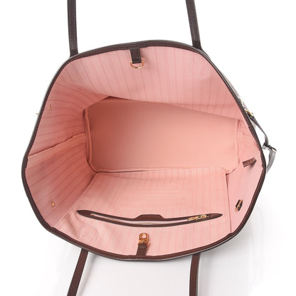 Louis Vuitton Damier Ebene Neo Neverfull MM Rose Ballerine 5 of 8