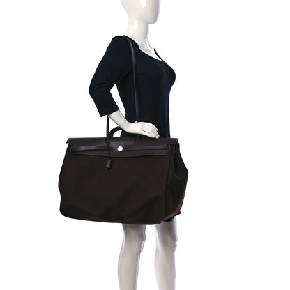 Hermes Military Toile Vache Hunter Herbag Zip Retourne Cabine Bag Ebene 2 of 14