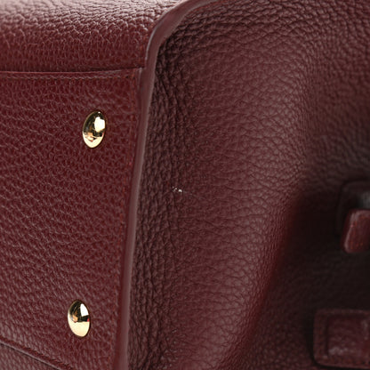 Salvatore Ferragamo Hammered Calfskin Double Handle Small Amy Tote Red 13 of 13