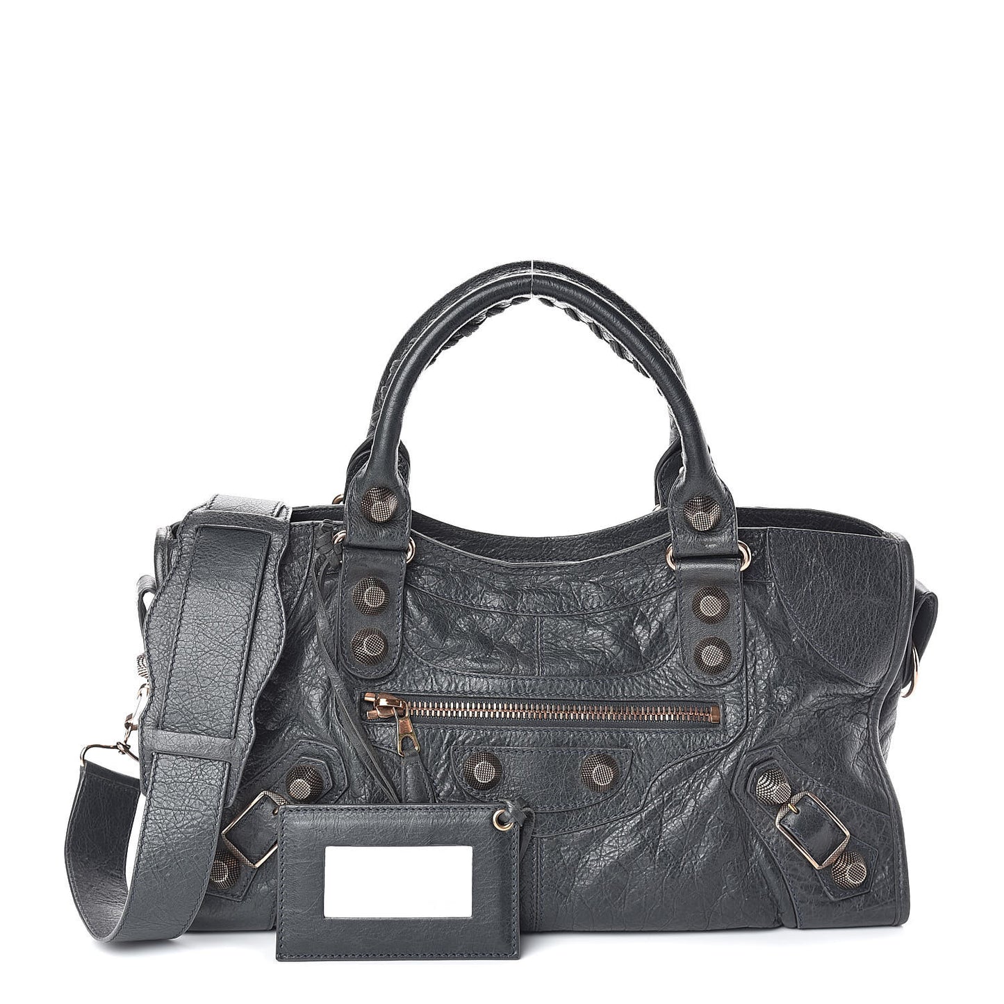 Agneau Giant 21 Rose Gold Hardware Part Time Anthracite