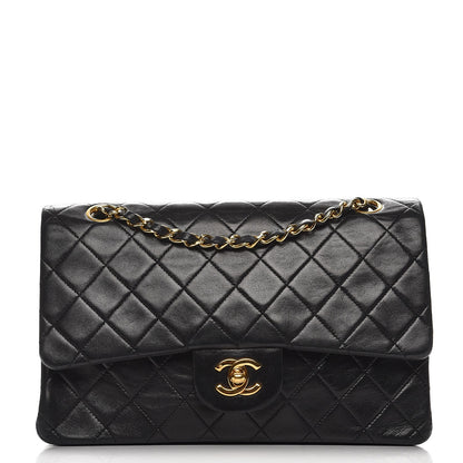 Chanel Lambskin Quilted Medium Double Flap Black 1 of 8