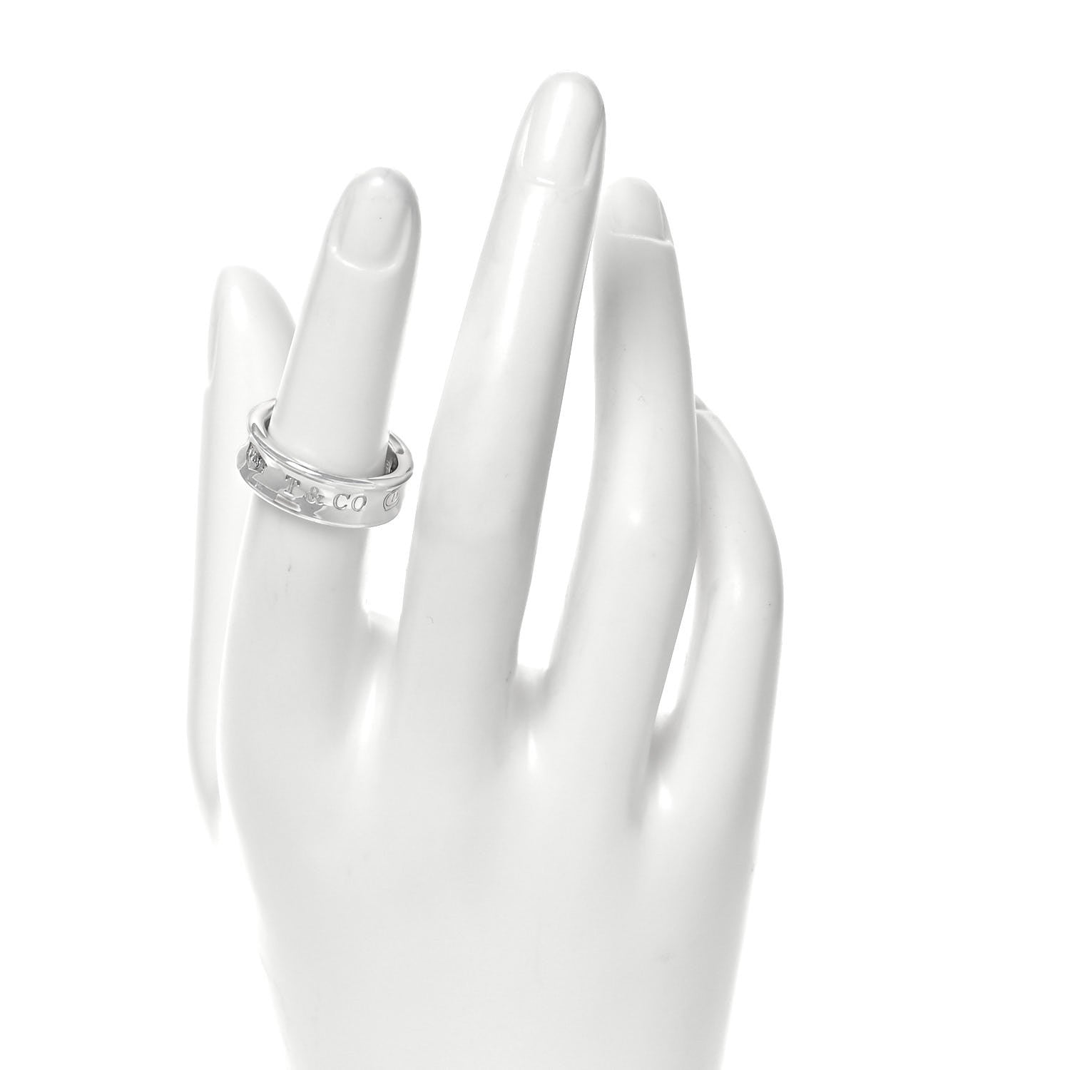 Tiffany Sterling Silver 1837 Band Ring 52 6 2 of 4
