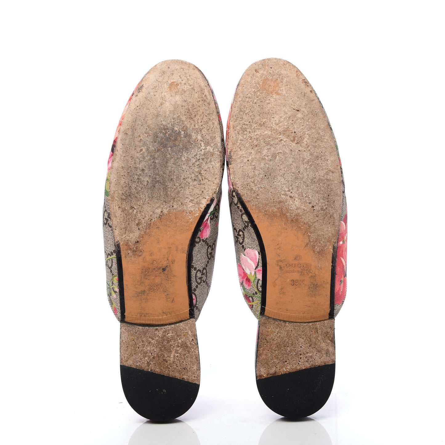 GG Supreme Monogram Blooms Womens Princetown Slippers 39.5 Beige Multicolor Dry Rose