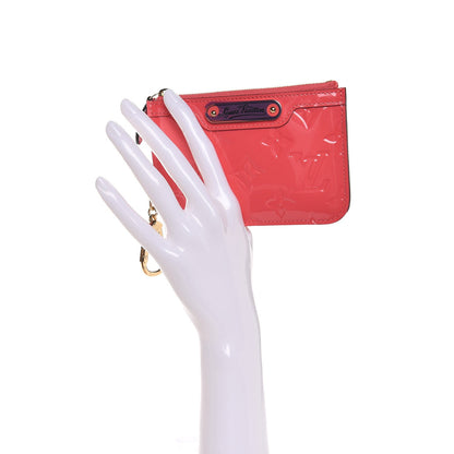 Louis Vuitton Vernis Key Pouch Rose Litchi 2 of 7