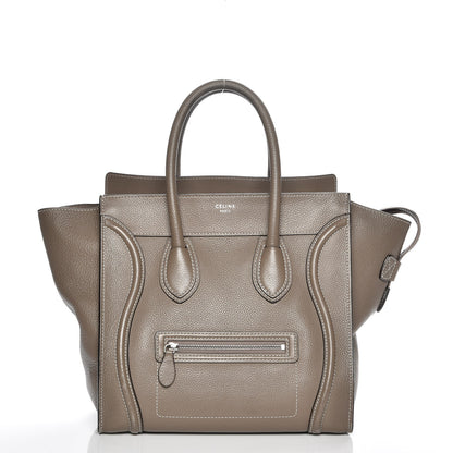 Celine Drummed Calfskin Mini Luggage Souris 1 of 10