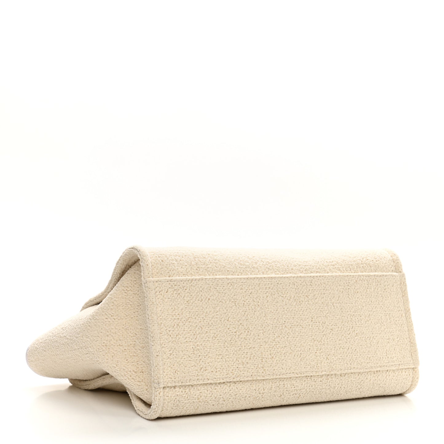 Lurex Boucle Medium Deauville Tote White