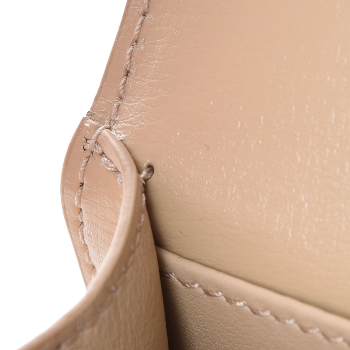 Calfskin Monogram Sunset Chain Wallet Nude Powder