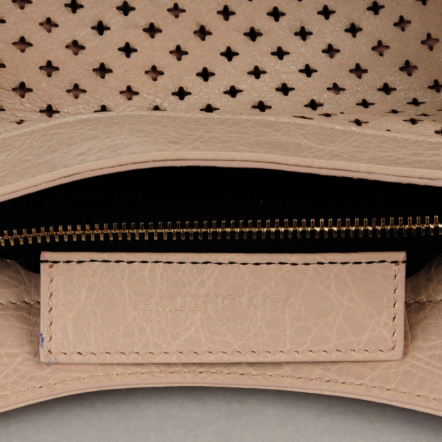 Balenciaga Agneau Laser Cut Cross Classic Gold Hardware Velo Rose Peach 7 of 8