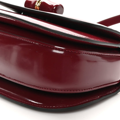 Gucci Shiny Polished Calfskin Medium Bamboo Diva Rosso Ancora Red 10 of 11