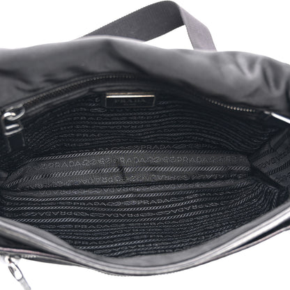 Prada Tessuto Nylon Saffiano Logo Messenger Bag Black 5 of 10