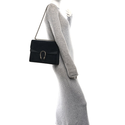 Gucci Suede Medium Dionysus Shoulder Bag Black 2 of 10