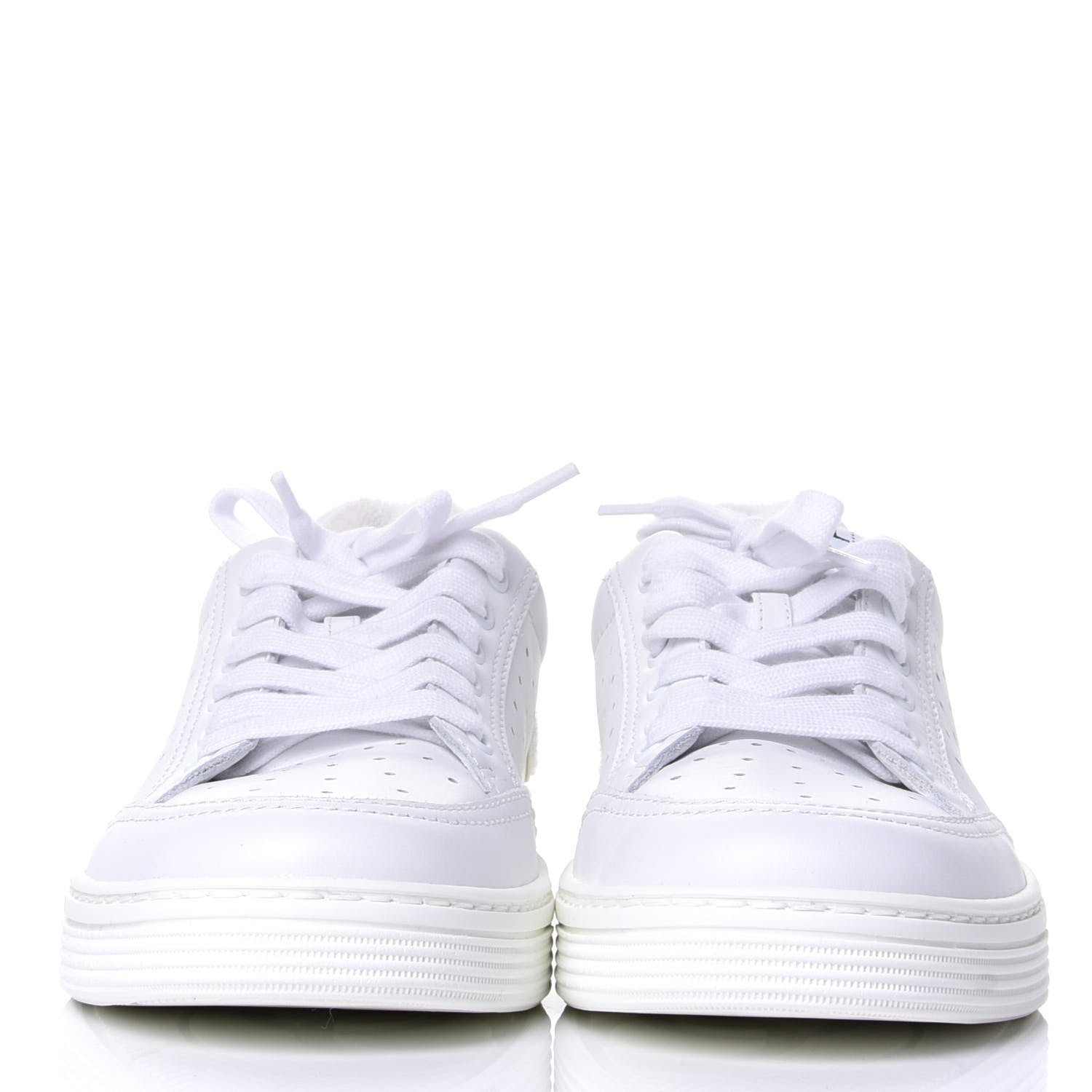 Chanel Calfskin Womens Logo Sneakers 38 White 2 of 11