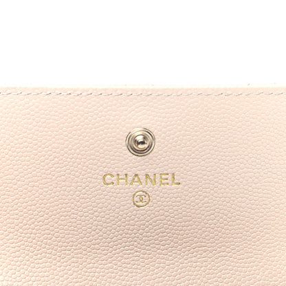 Chanel Caviar Pearl Quilted Coco Candy Flap Card Holder Beige 6 of 9