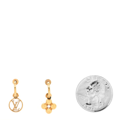 Louis Vuitton Brass Blooming Earrings Gold 2 of 6