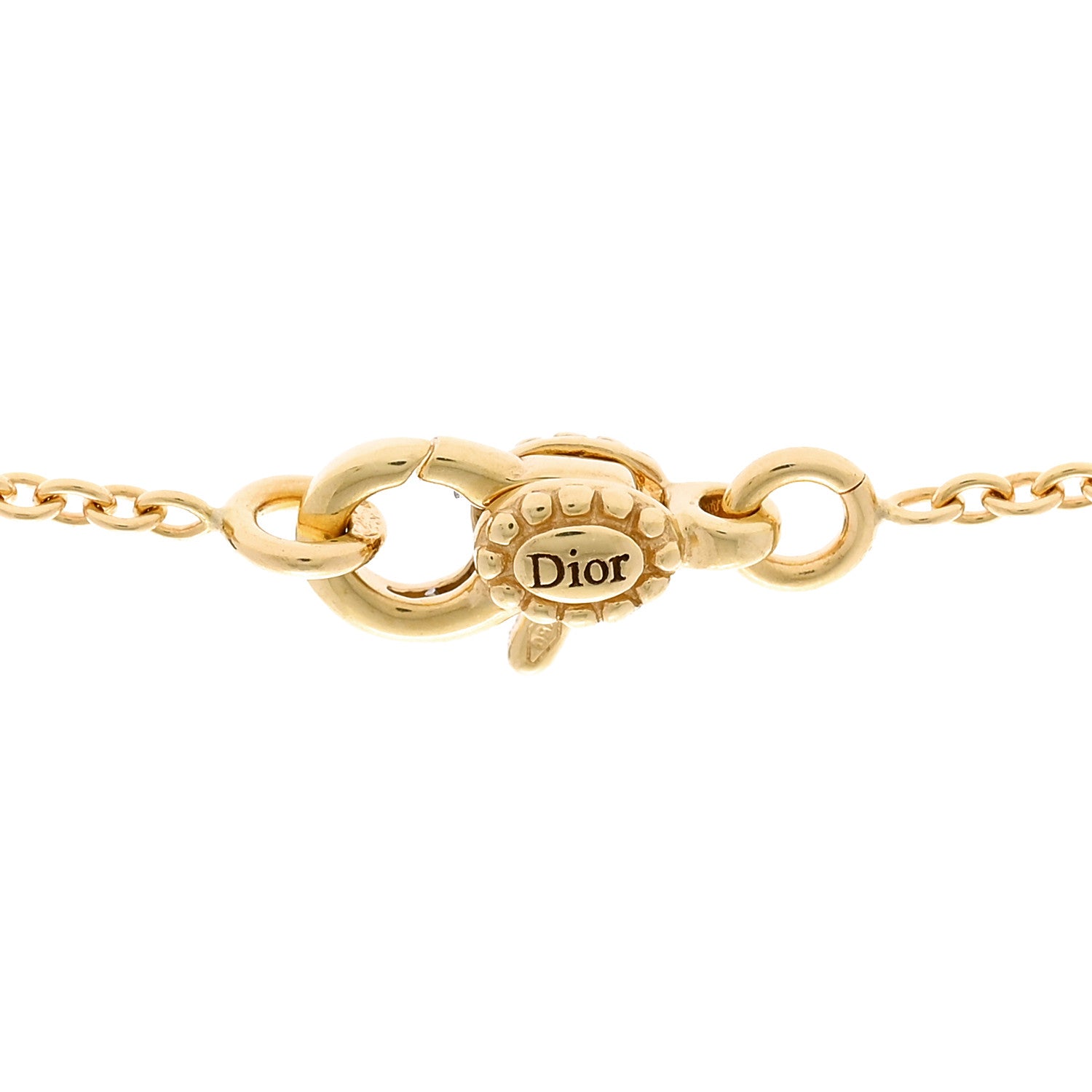 Christian Dior 18K Yellow Gold Diamond Mother of Pearl Rose Des Vents 3-Station Necklace 4 of 7