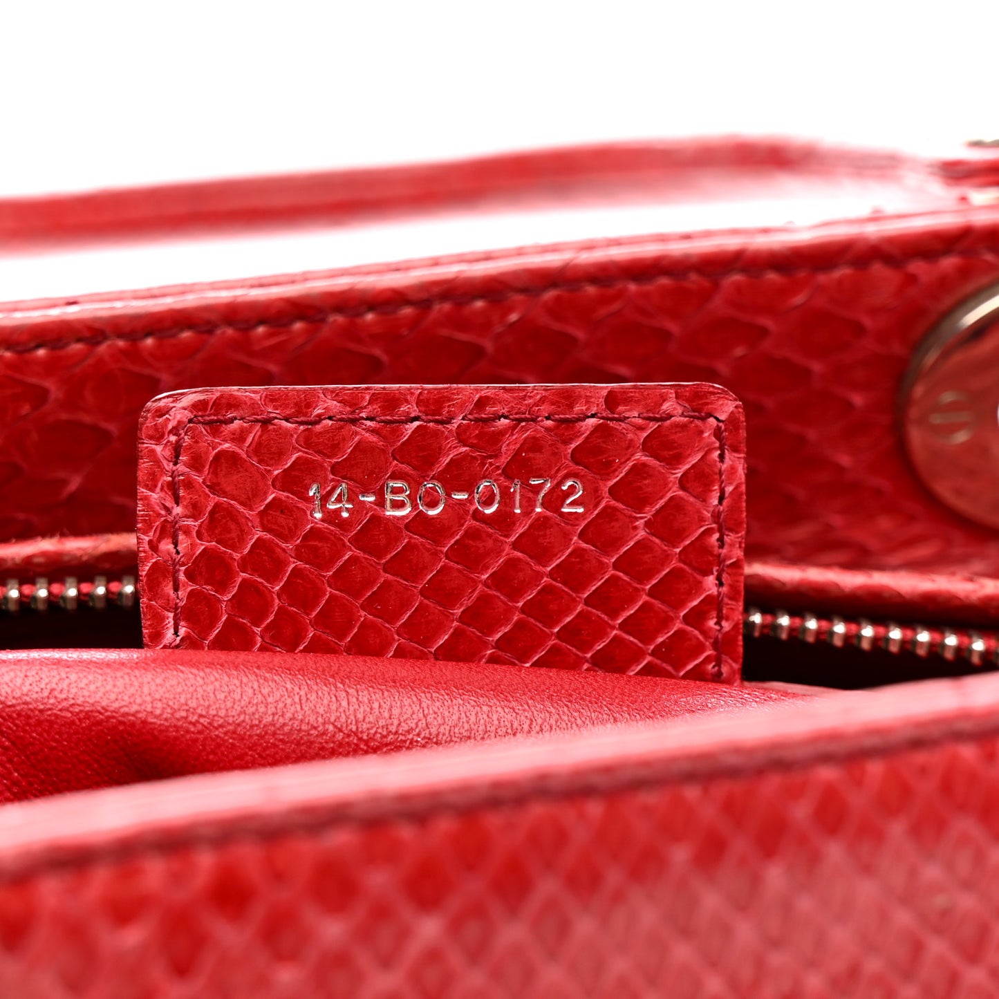 Snakeskin Medium Lady Dior Pink