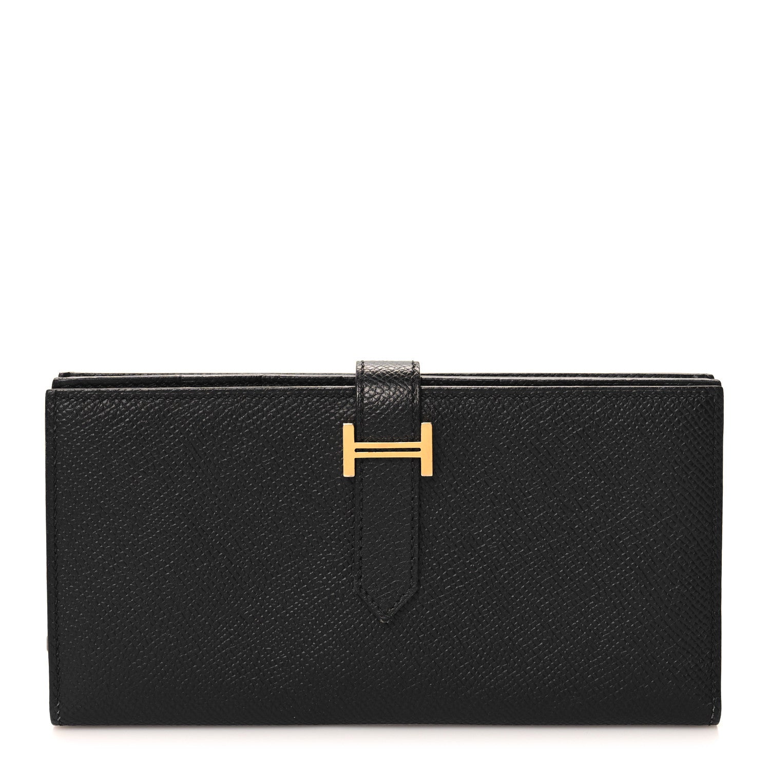 Hermes Epsom Bearn Gusset Wallet Black 1 of 11