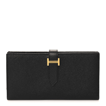 Hermes Epsom Bearn Gusset Wallet Black 1 of 11