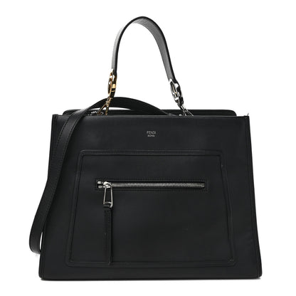 Fendi Vitello Century Opaco F is Fendi Regular Runaway Satchel Black 1 of 9