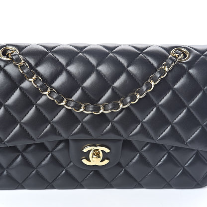 Chanel Lambskin Quilted Medium Double Flap Black 8 of 10